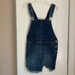 Free People frayed hem denim dress